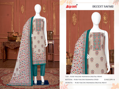 Decent Safari-2391 Bipson Prints Viscose Pashmina Suits