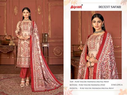 Decent Safari-2392 Bipson Prints Viscose Pashmina Suits