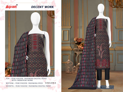 Decent Work-2378 Bipson Prints Viscose Pashmina Suits