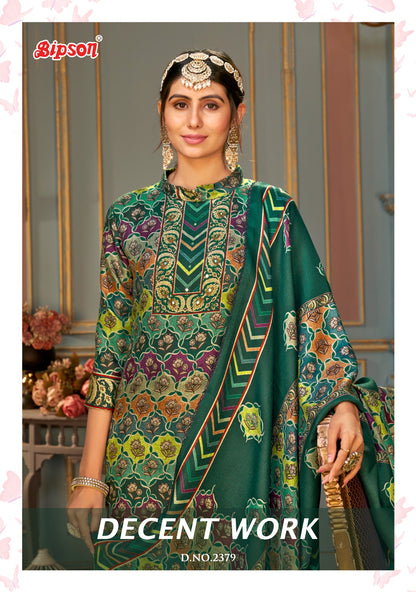Decent Work-2379 Bipson Prints Viscose Pashmina Suits