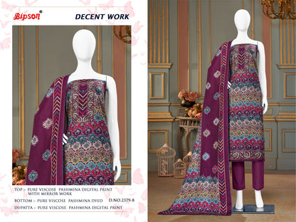 Decent Work-2379 Bipson Prints Viscose Pashmina Suits