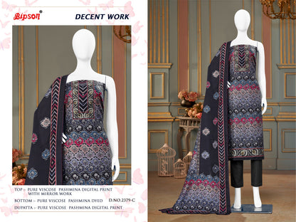 Decent Work-2379 Bipson Prints Viscose Pashmina Suits