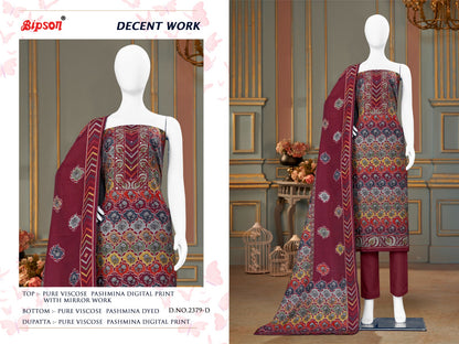 Decent Work-2379 Bipson Prints Viscose Pashmina Suits