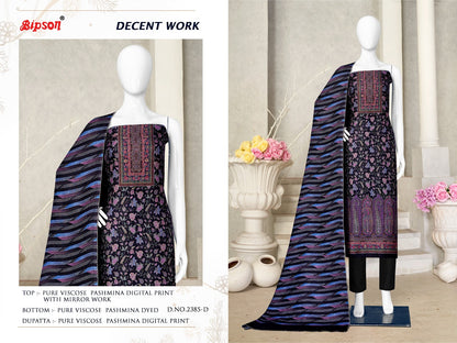 Decent Work-2385 Bipson Prints Viscose Pashmina Suits