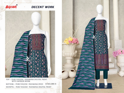 Decent Work-2385 Bipson Prints Viscose Pashmina Suits