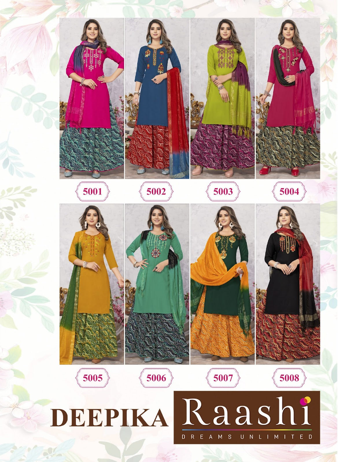 Deepika Raashi Rayon Readymade Skirt Style Suits