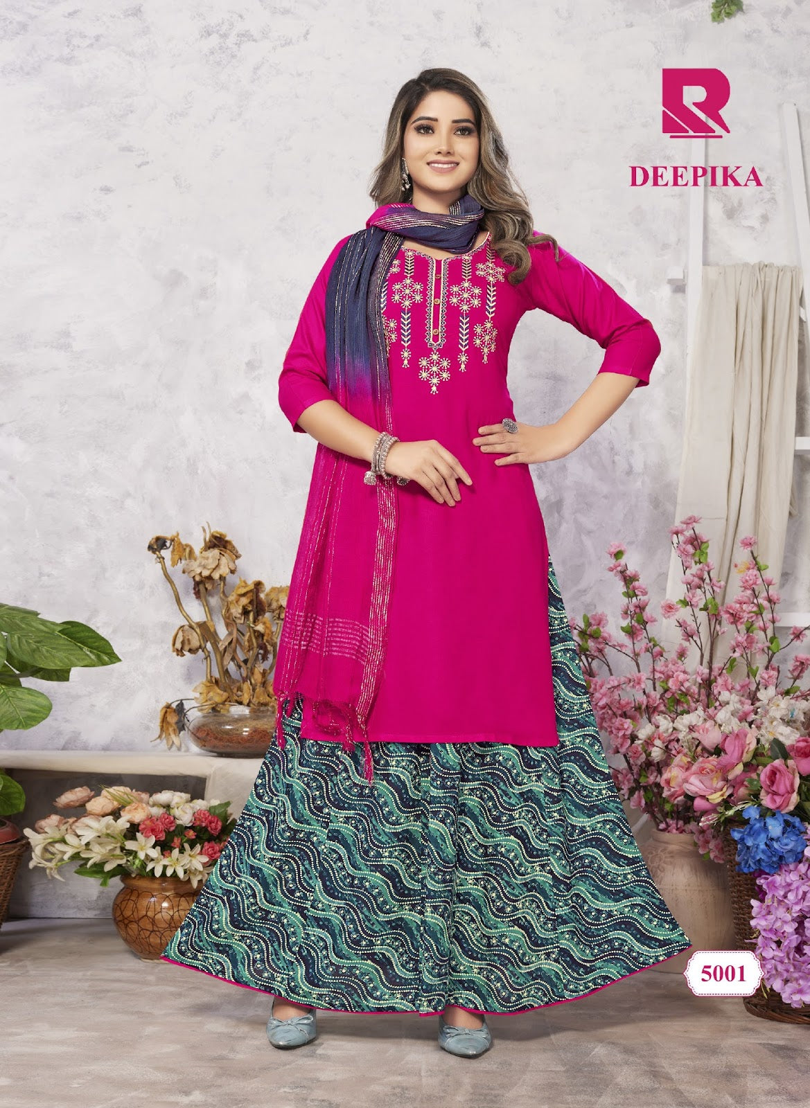 Deepika Raashi Rayon Readymade Skirt Style Suits