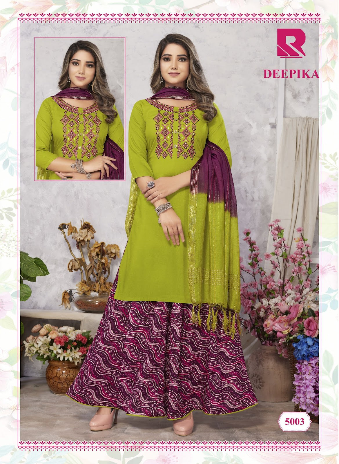 Deepika Raashi Rayon Readymade Skirt Style Suits