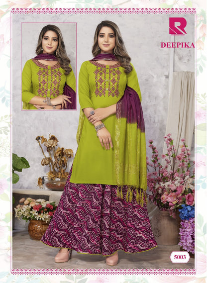 Deepika Raashi Rayon Readymade Skirt Style Suits