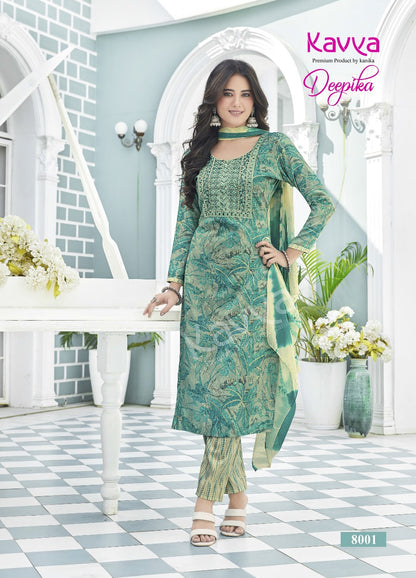 Deepika Vol-8 Kavya Cotton Readymade Pant Style Suits