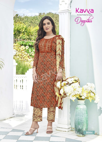 Deepika Vol-8 Kavya Cotton Readymade Pant Style Suits