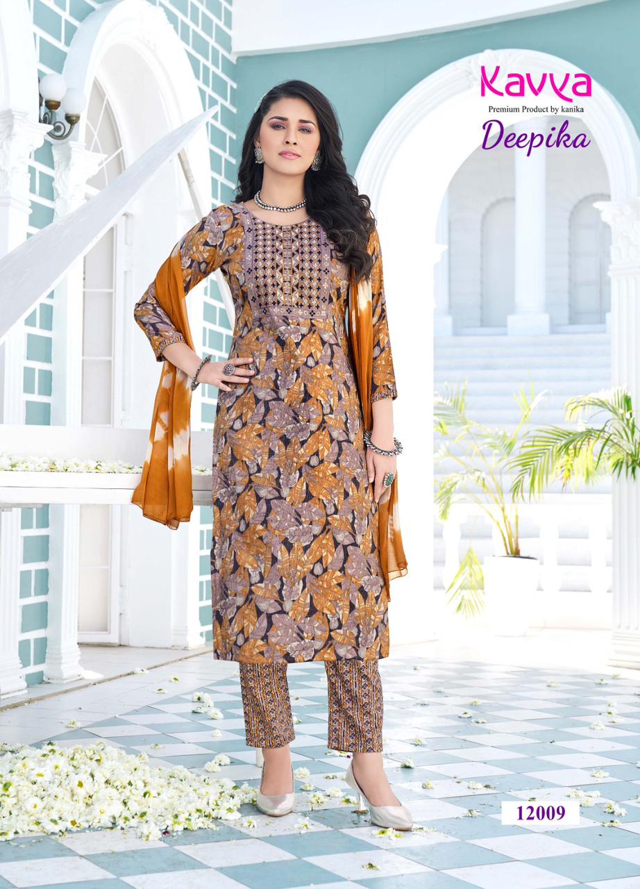 Deepika Vol 12 Kavya Cotton Readymade Pant Style Suits