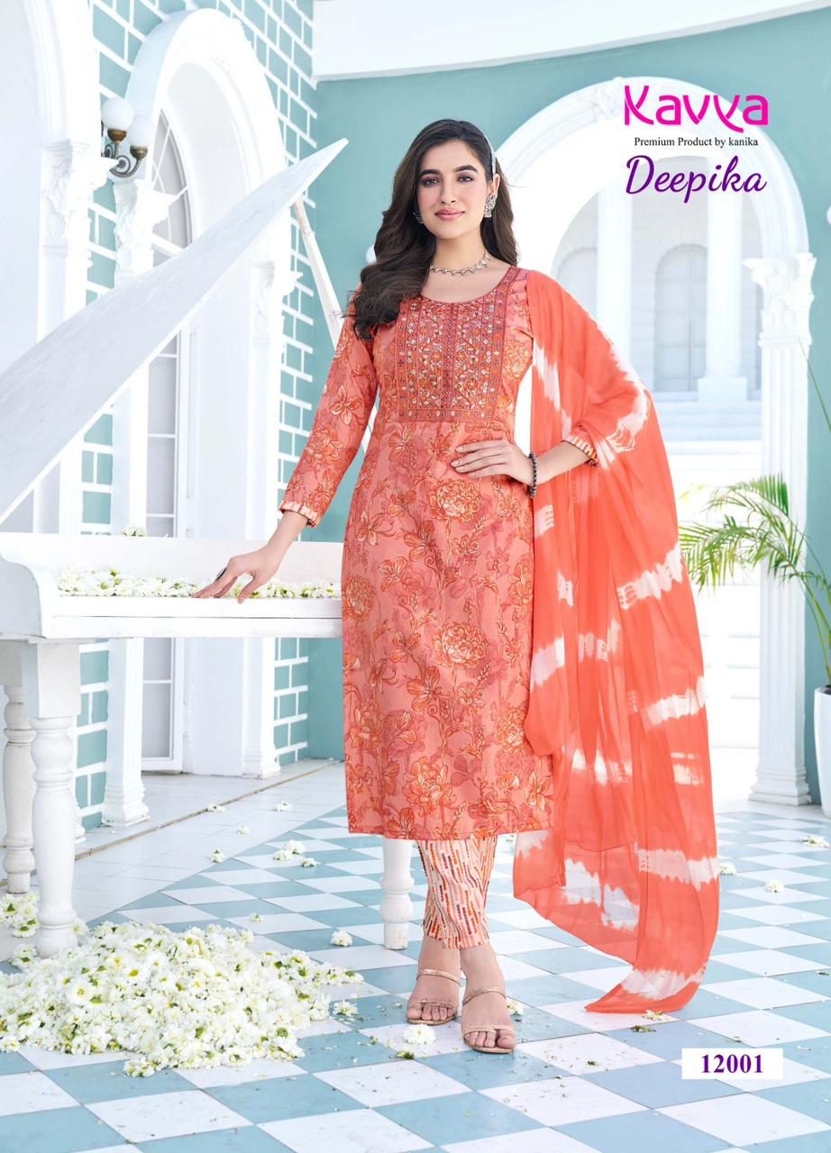 Deepika Vol 12 Kavya Cotton Readymade Pant Style Suits