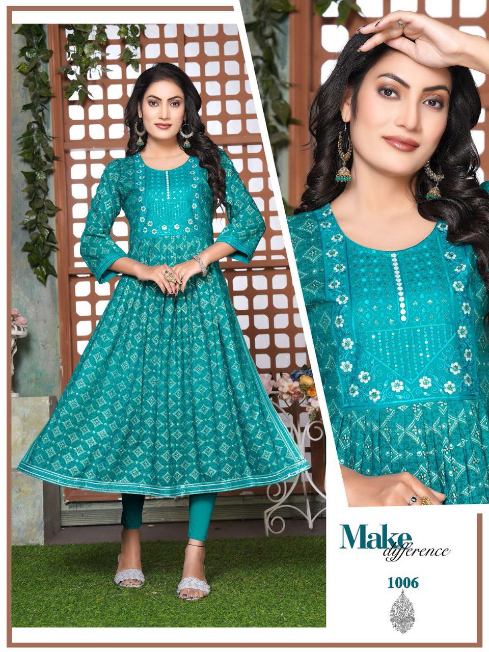Deepika Vol 1 Kavinay Reyon Naira Cut Kurtis