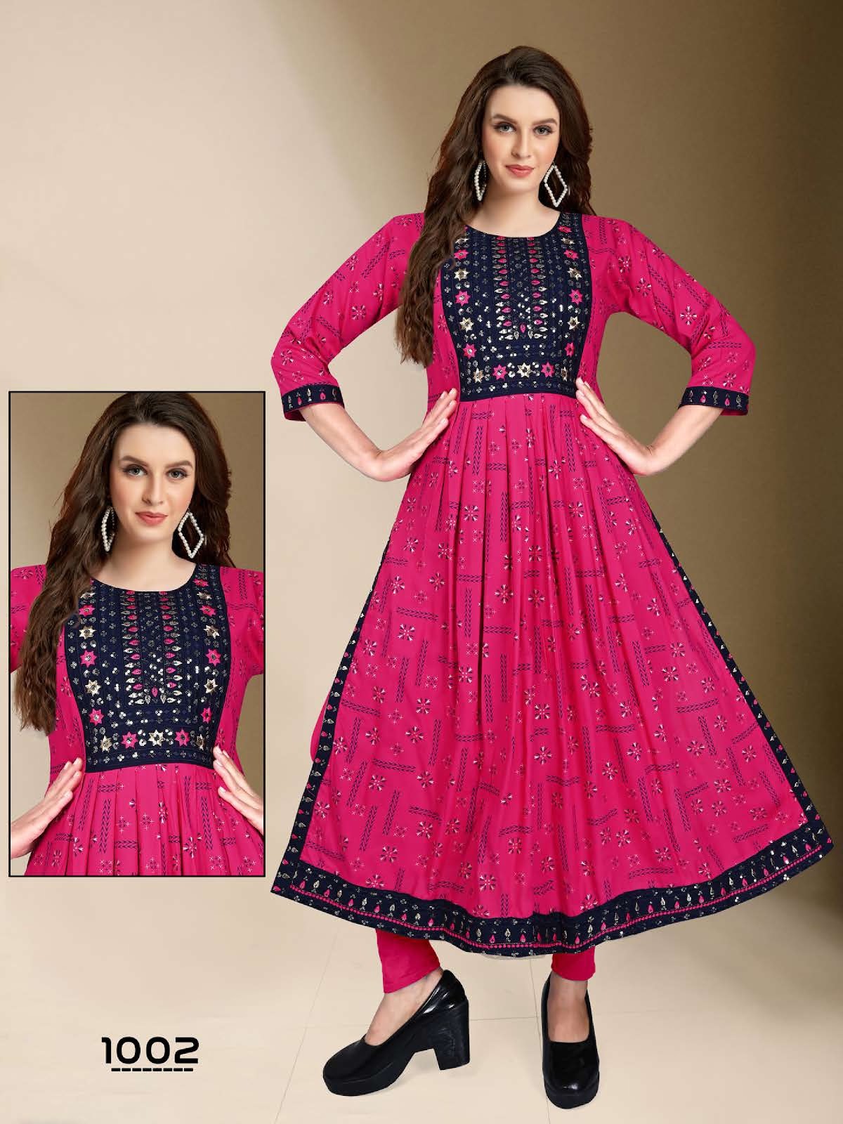 Deepika Vol 2 Kavinay Reyon Naira Cut Kurtis