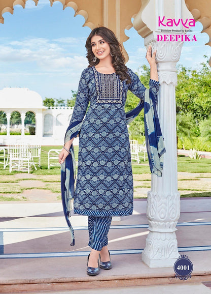 Deepika Vol 4 Kavya Rayon Readymade Pant Style Suits