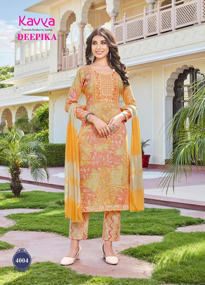 Deepika Vol 4 Kavya Rayon Readymade Pant Style Suits
