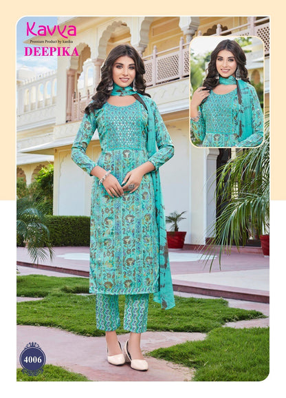Deepika Vol 4 Kavya Rayon Readymade Pant Style Suits