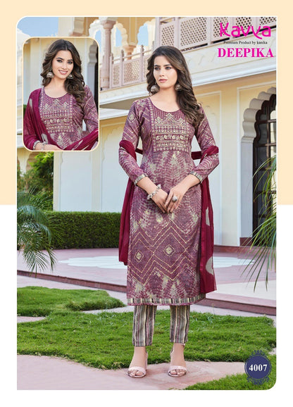 Deepika Vol 4 Kavya Rayon Readymade Pant Style Suits