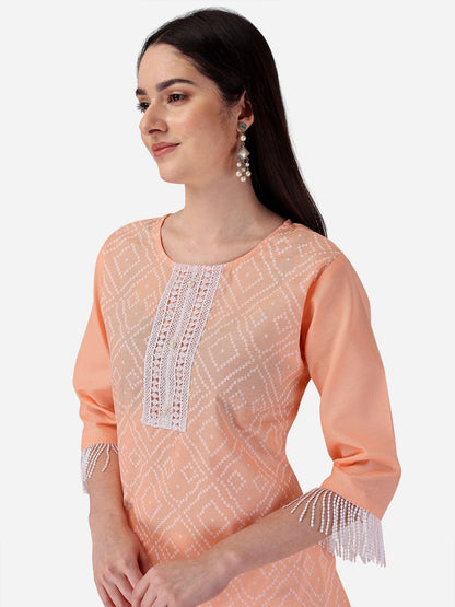 Deepkalaa Seamore Cotton Kurti Pant Set
