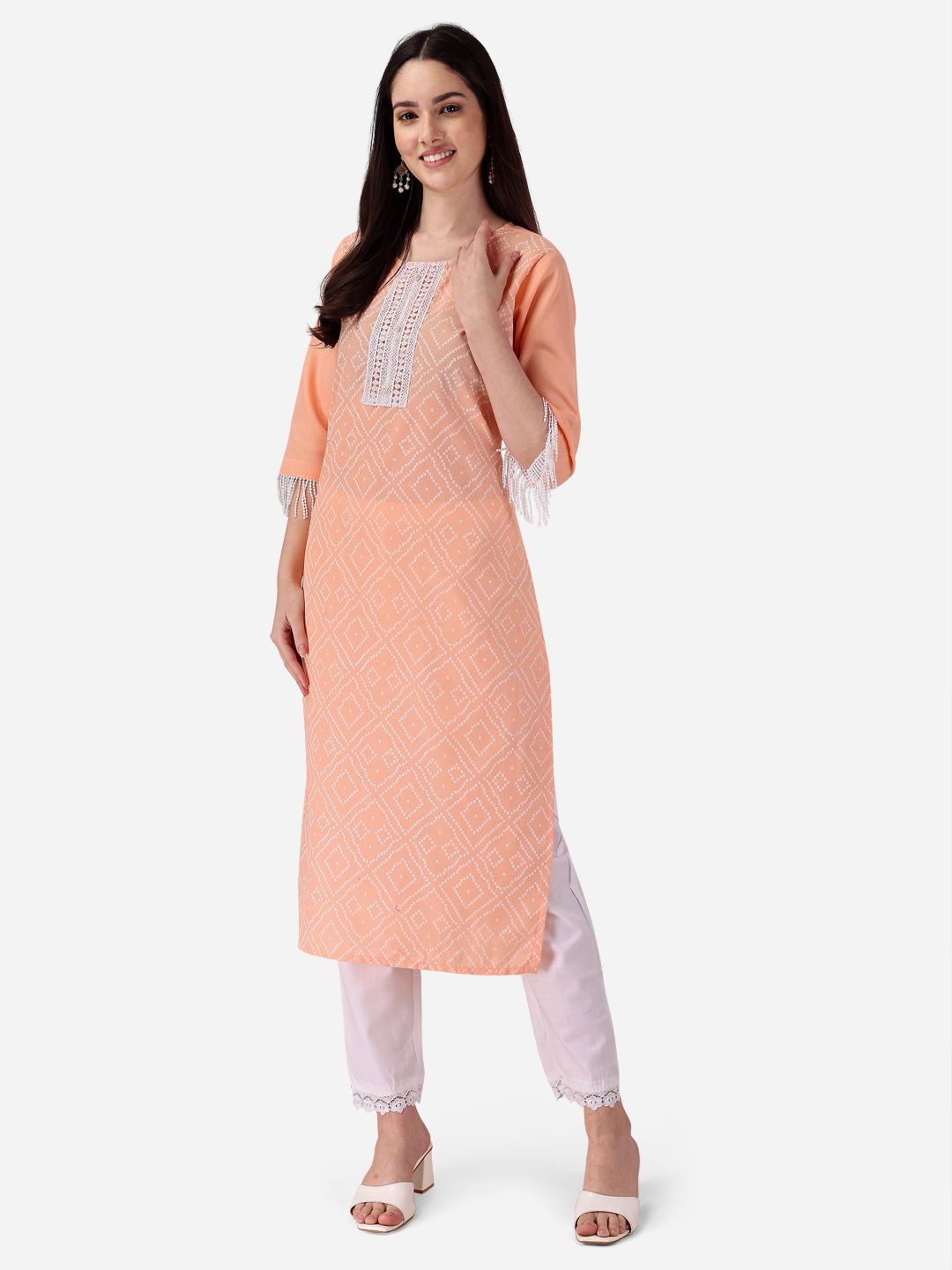 Deepkalaa Seamore Cotton Kurti Pant Set