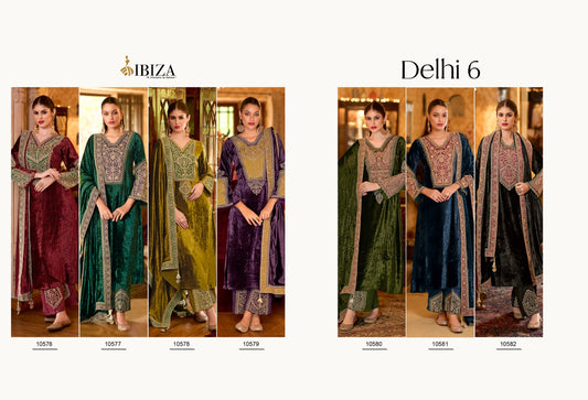 Delhi-6 Ibiza Viscose Velvet Suits