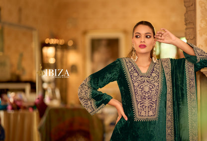 Delhi-6 Ibiza Viscose Velvet Suits