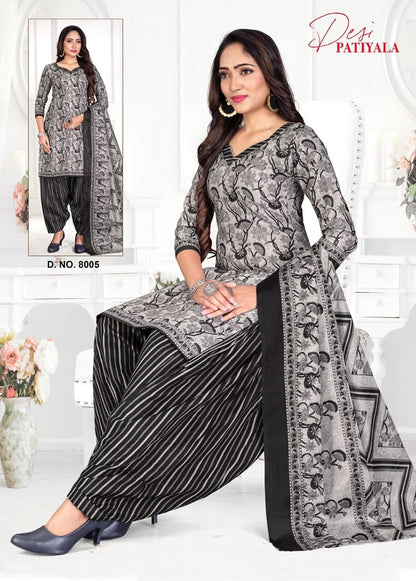 Desi Vol 8 Ganesha Cotton Readymade Cotton Patiyala Suits
