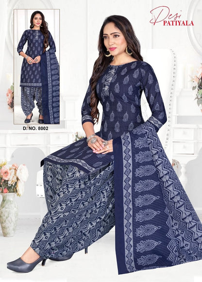 Desi Vol 8 Ganesha Cotton Readymade Cotton Patiyala Suits