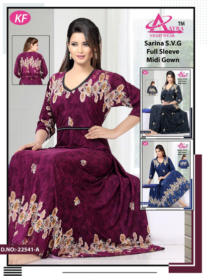 Design-1 Aayra Sarina Night Gowns