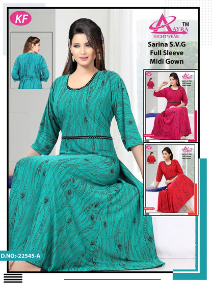 Design-1 Aayra Sarina Night Gowns