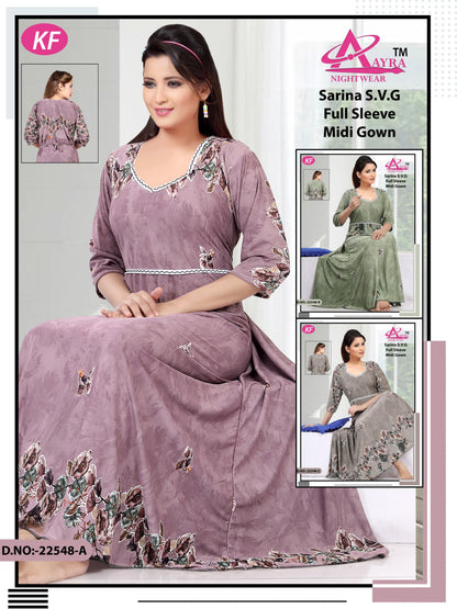 Design-1 Aayra Sarina Night Gowns