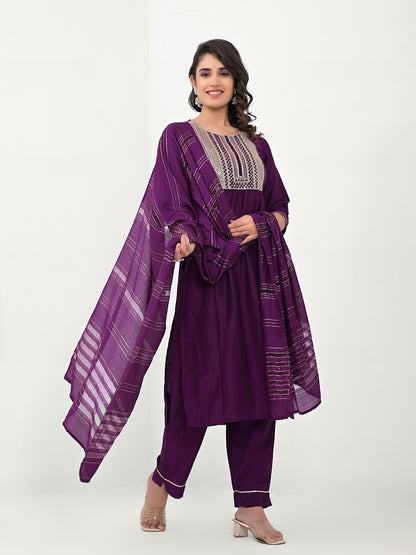 Design-1 Label Khoj Chinon Readymade Pant Style Suits