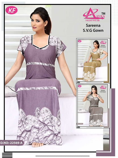 Design-3 Aayra Sarina Night Gowns