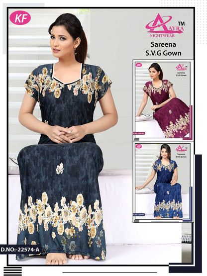 Design-3 Aayra Sarina Night Gowns