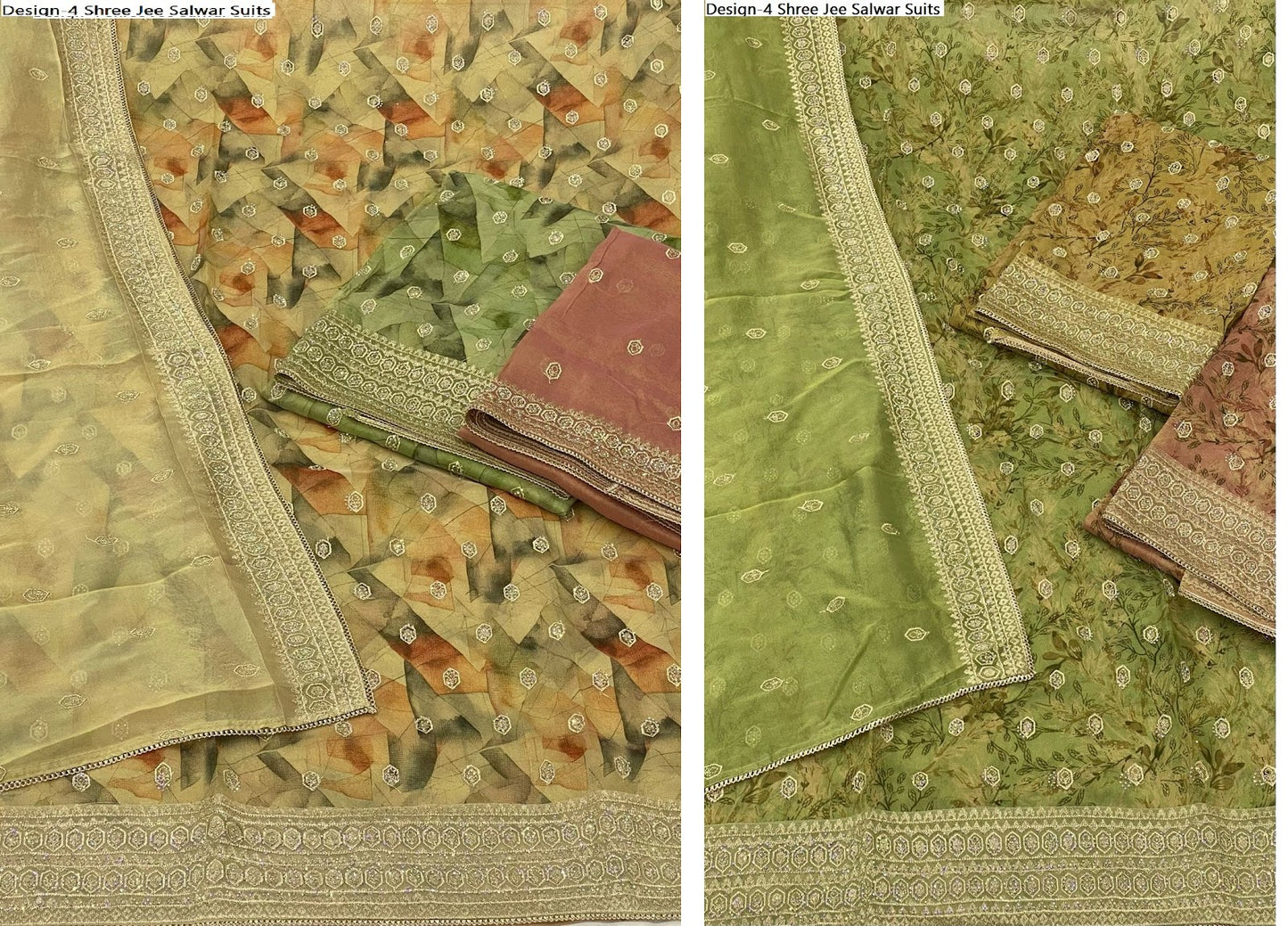 Design-4 Shree Jee Organza Salwar Suits