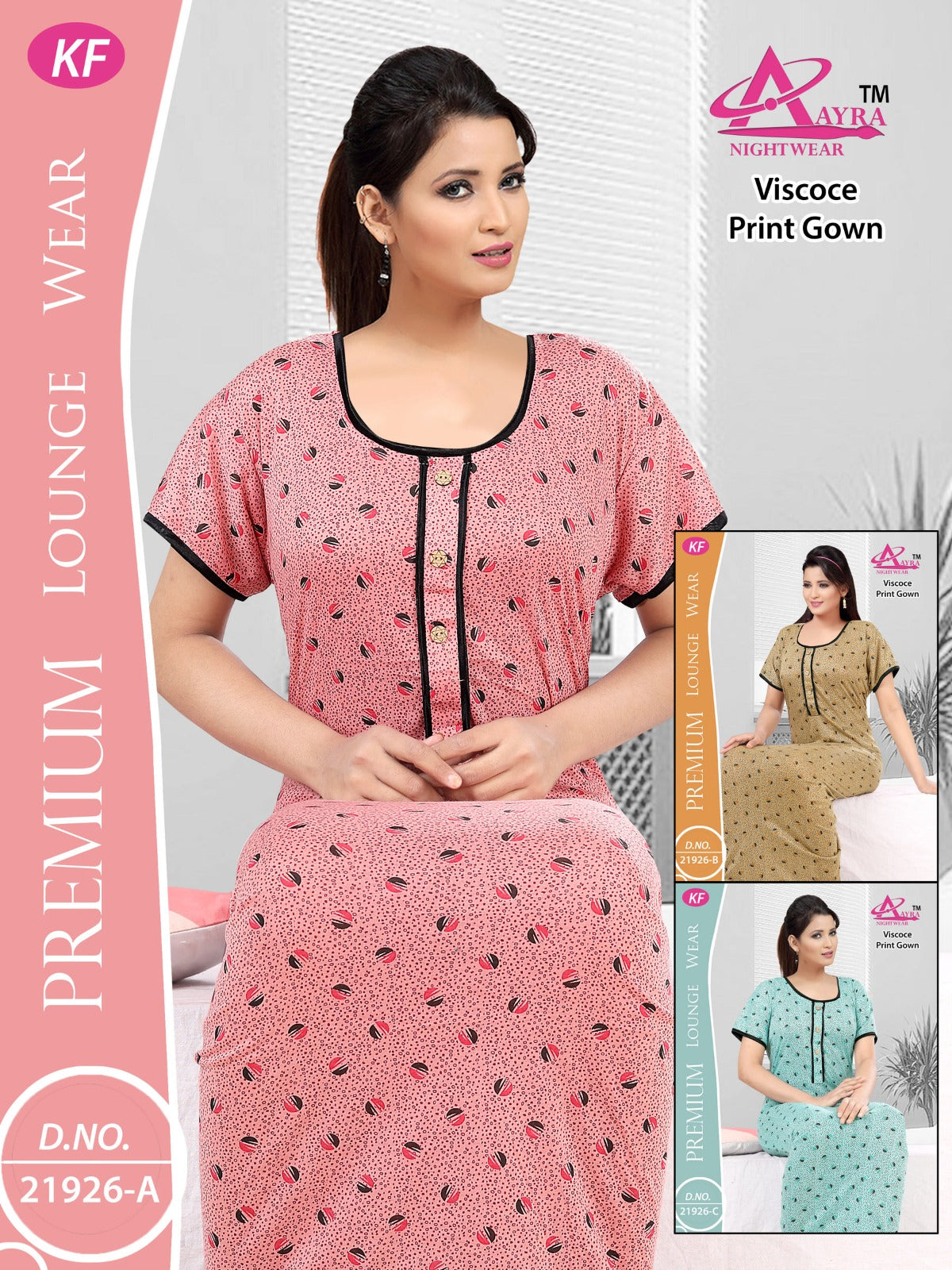 Design-5 Aayra Viscose Night Gowns