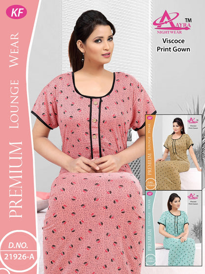 Design-5 Aayra Viscose Night Gowns
