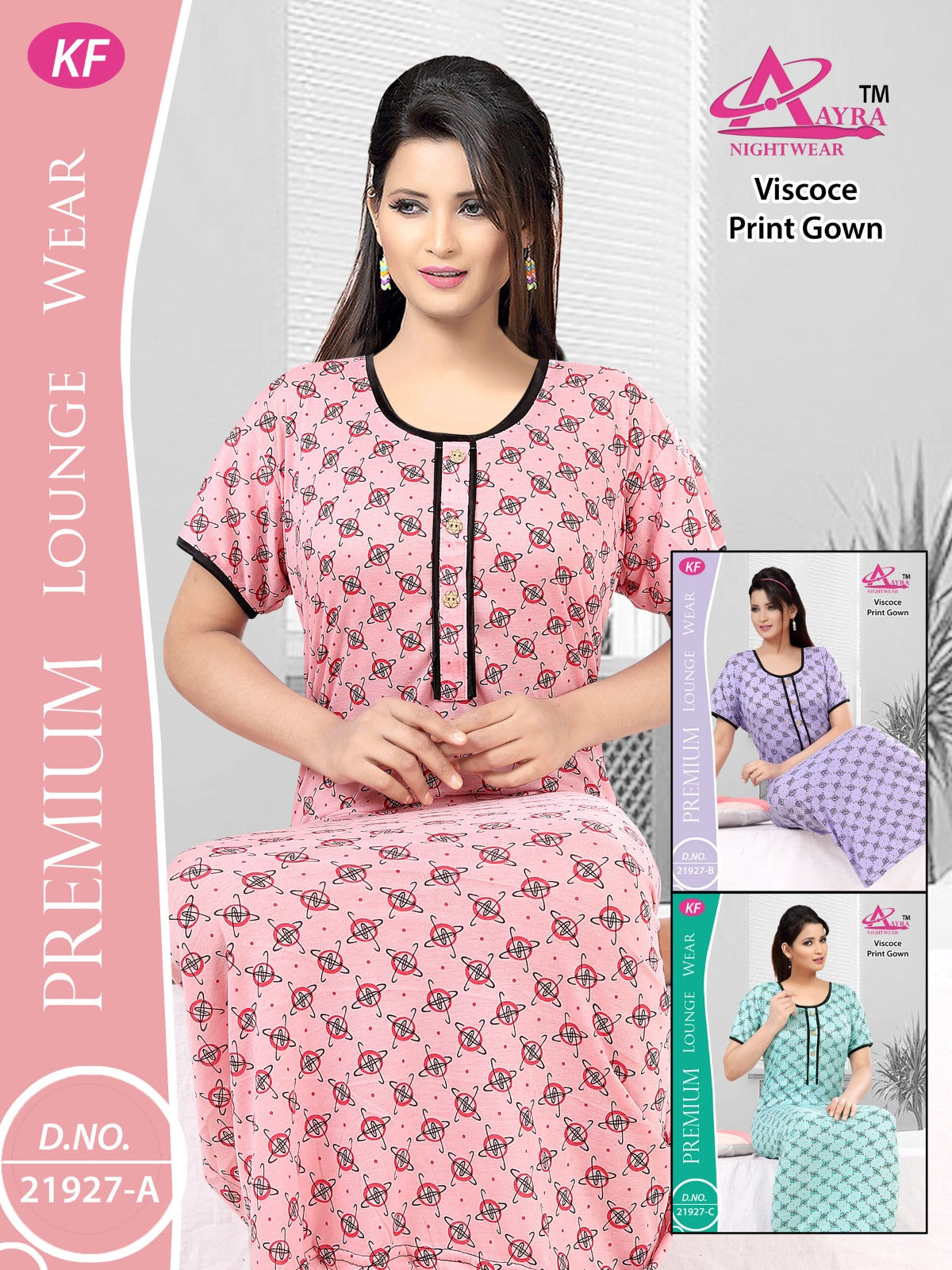 Design-5 Aayra Viscose Night Gowns