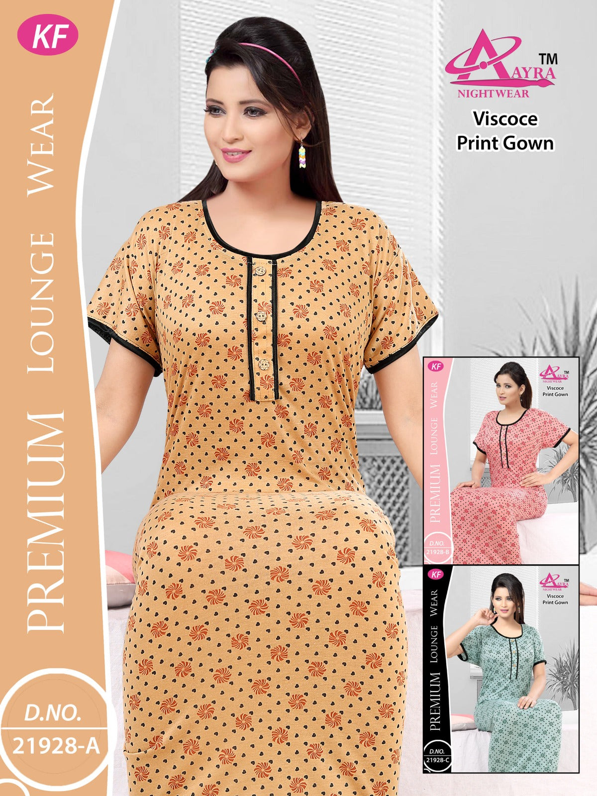 Design-5 Aayra Viscose Night Gowns