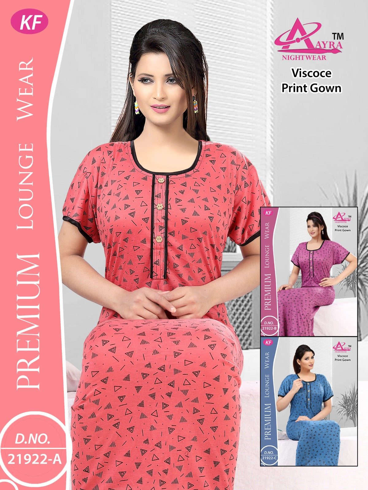 Design-5 Aayra Viscose Night Gowns