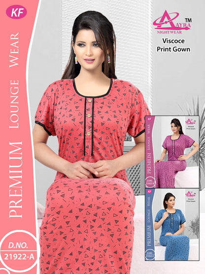 Design-5 Aayra Viscose Night Gowns
