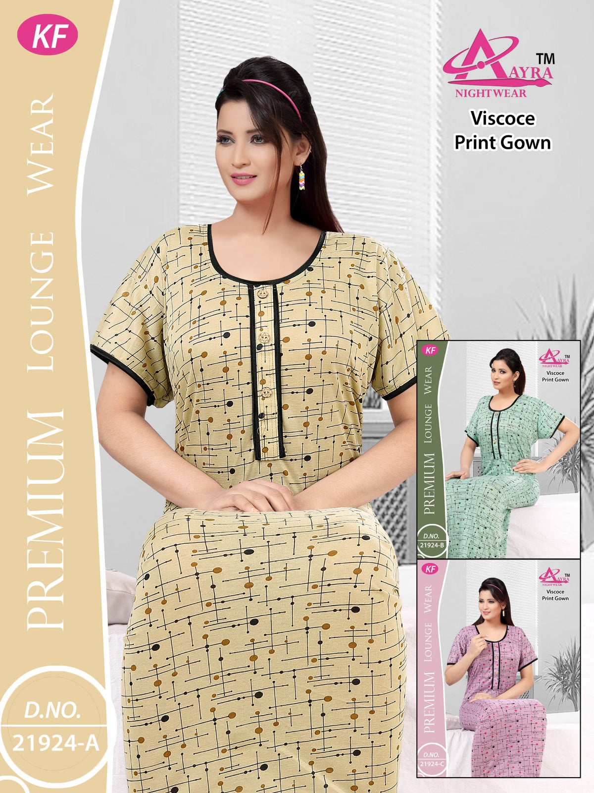 Design-5 Aayra Viscose Night Gowns