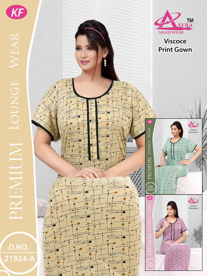 Design-5 Aayra Viscose Night Gowns