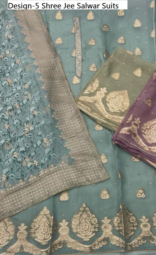 Design-5 Shree Jee Organza Salwar Suits