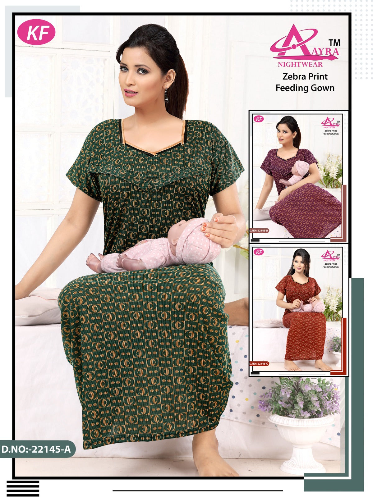 Cotton Embroidered Maternity Feeding Gown, Cap Sleeve at Rs 490/piece in  Jaipur