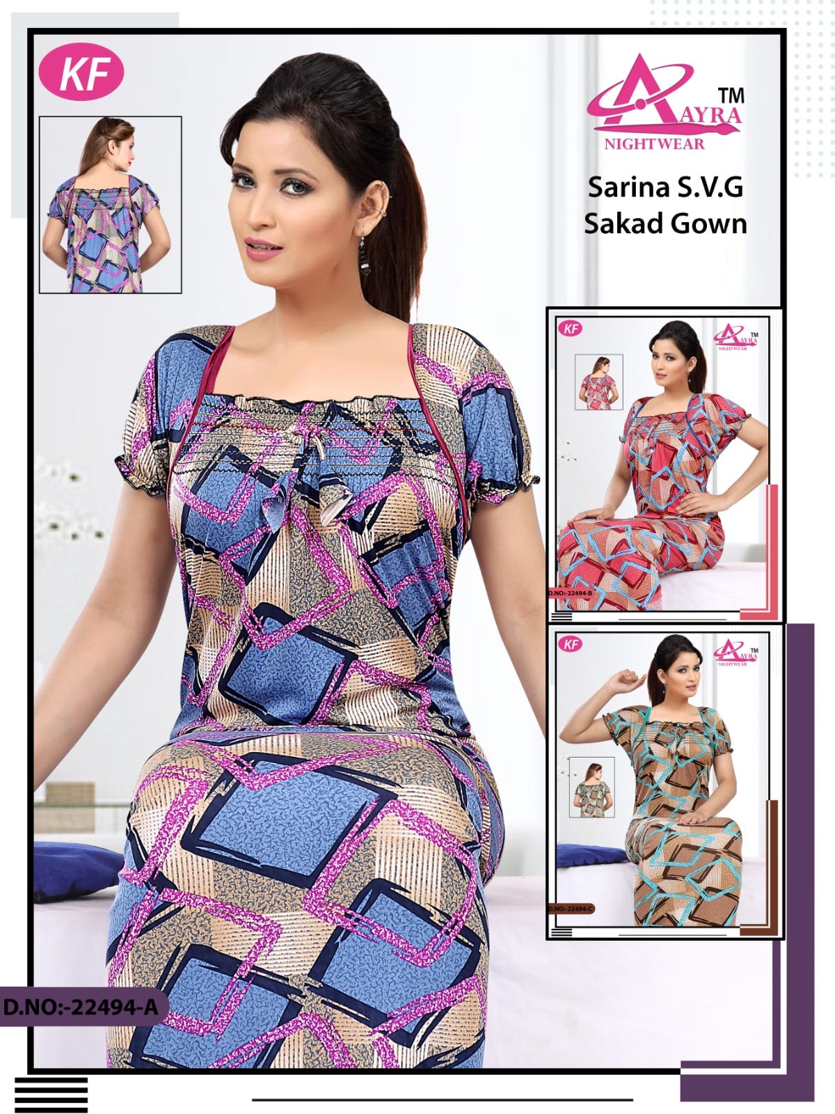 Design-9 Aayra Night Gowns