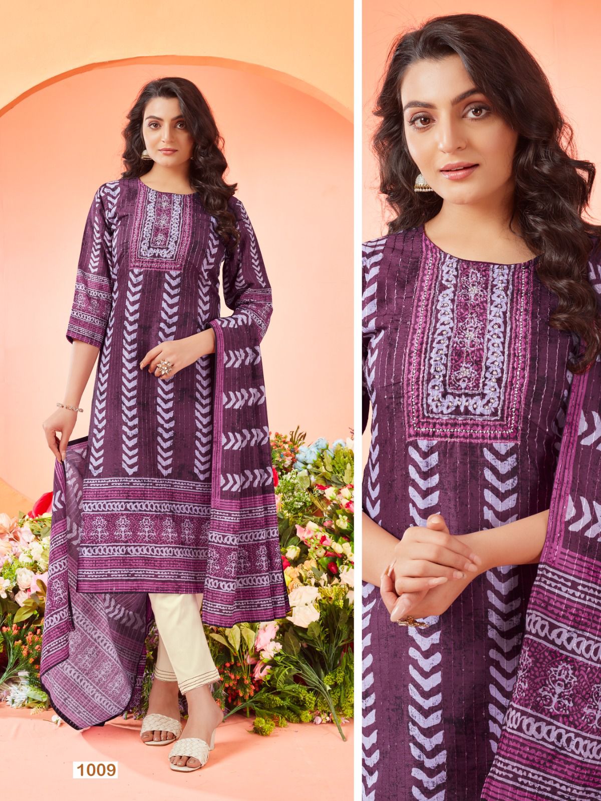 Design 1008-1009 Riya Modal Readymade Pant Style Suits