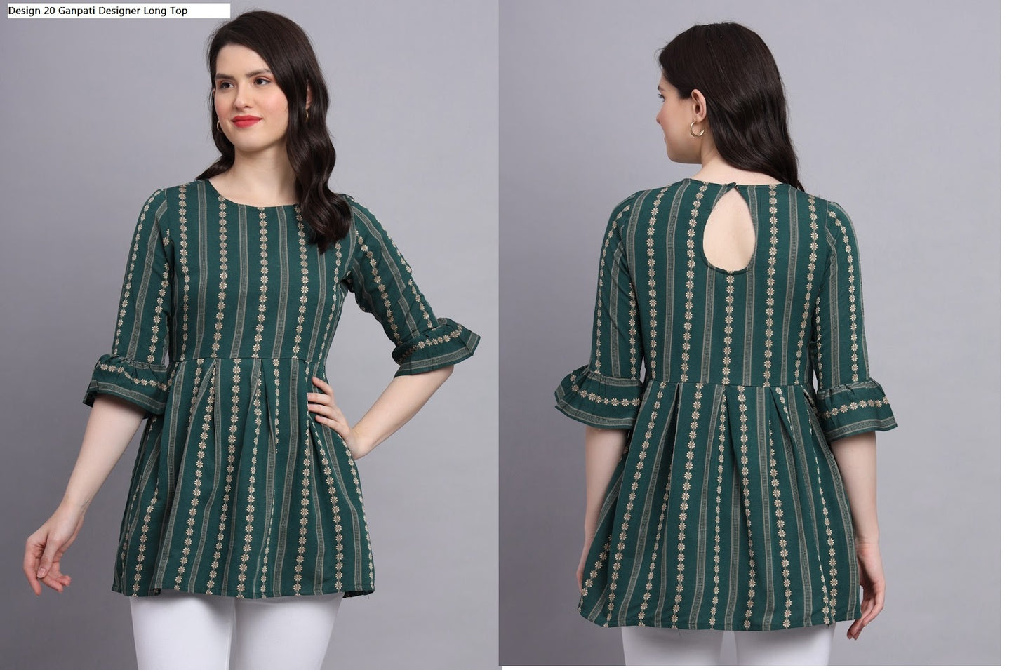 Design 20 Ganpati Cotton Designer Long Top