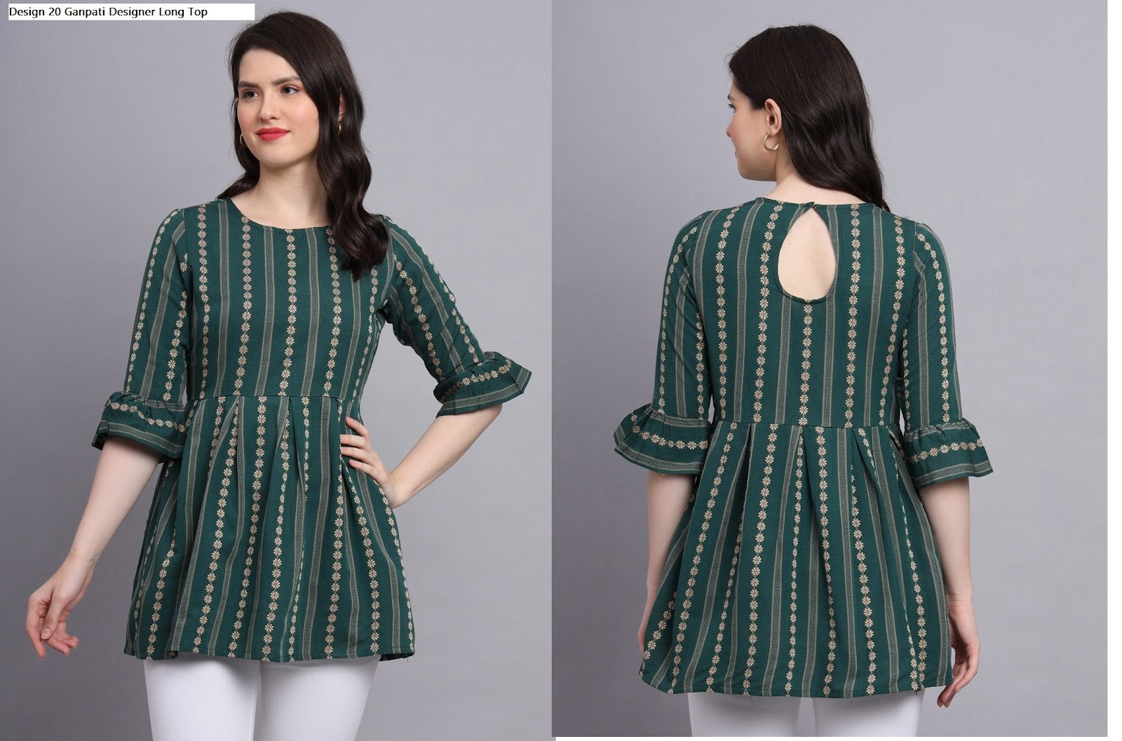 Design 20 Ganpati Cotton Designer Long Top